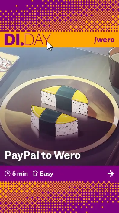 PayPal to Wero, 5 min, Easy